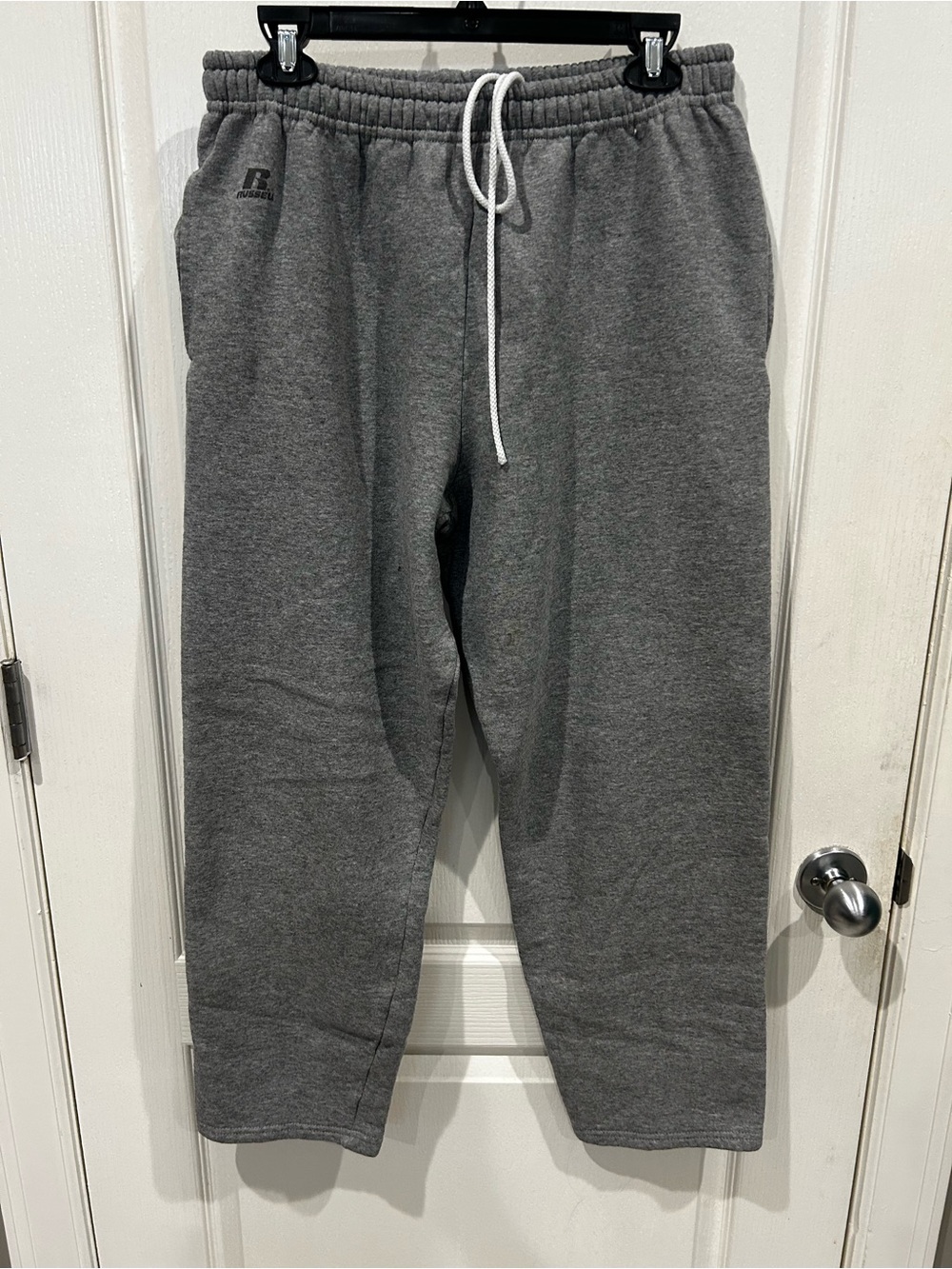 Russell Athletic Men's Small Charcoal Gray Fleece Joggers with Drawstring